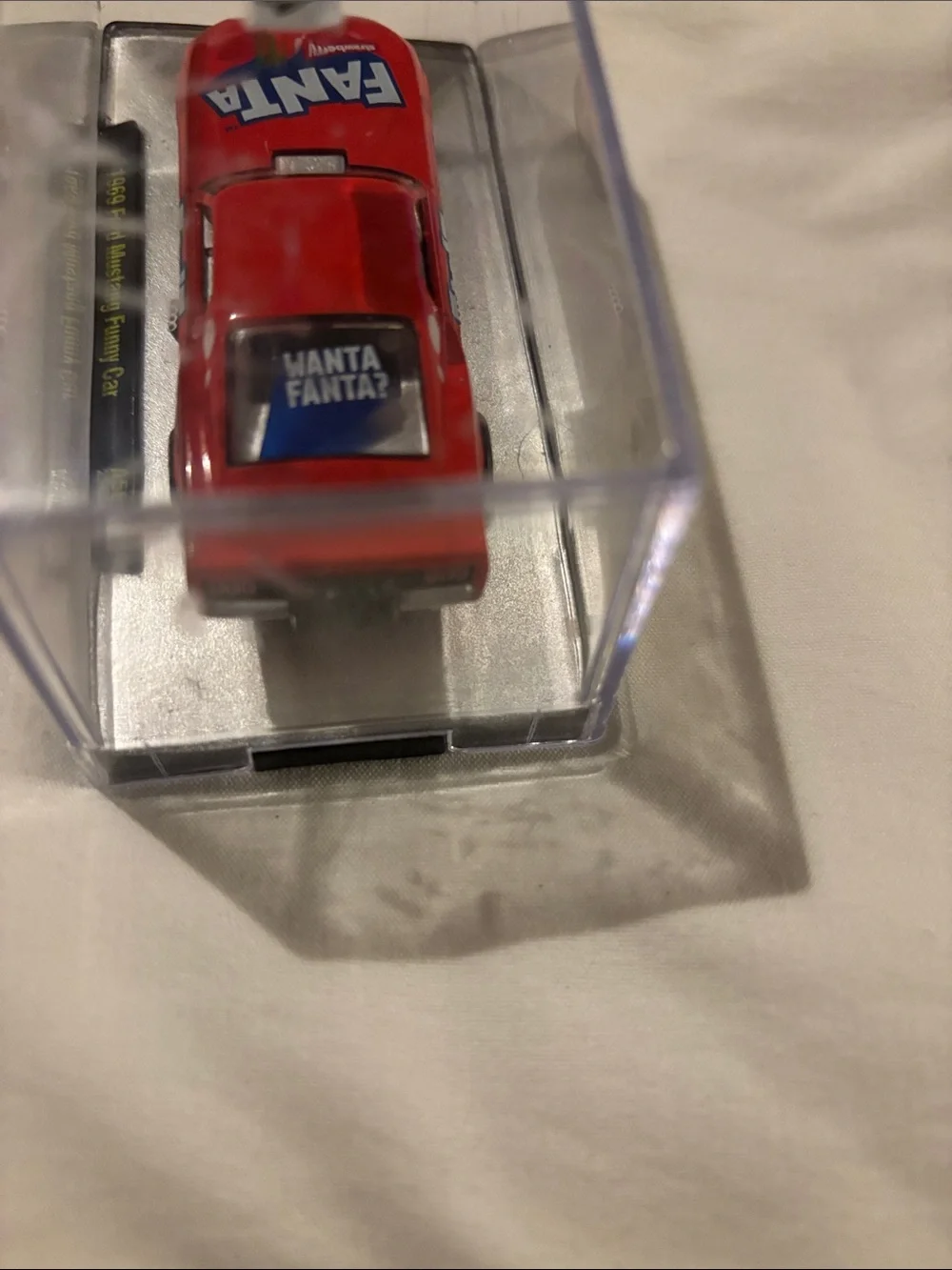 Red Fanta-Branded 1969 Ford Mustang Funny Car Toy - Collector Die-Cast
